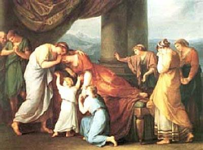 Angelica Kauffmann Death of Alcestis oil painting image
